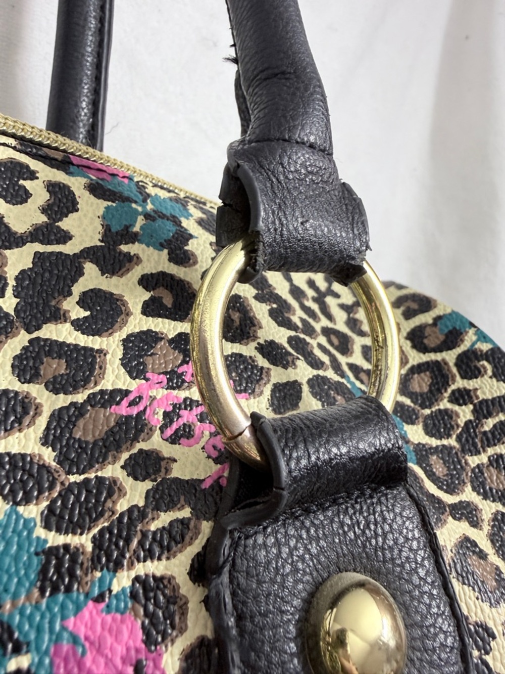 Betsey Johnson Roses and Leopard Bag - Picture 4 of 4